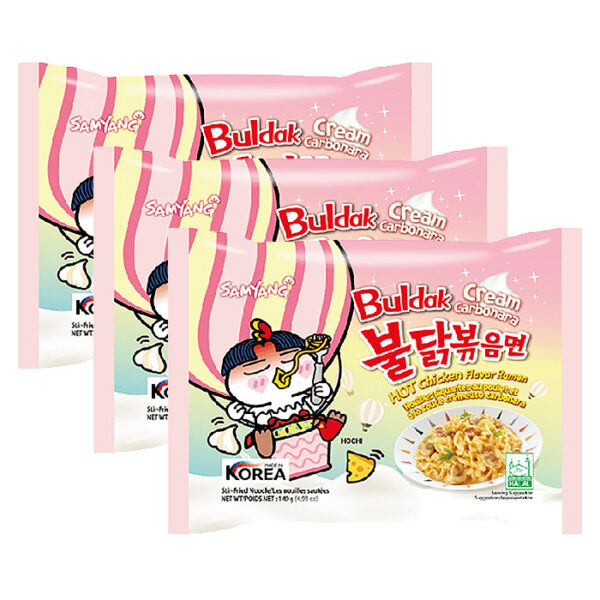 Лапша Hot Chicken Carbonara со вкусом острой курицы крем карбонара 140 гр.