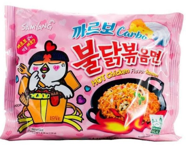 Лапша Samyang Hot Chicken Carbonara со вкусом острой курицы крем карбонара 140 гр. (40)