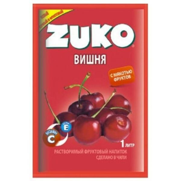 Растворимый напиток ZUKO Вишня 20 гр. (12)