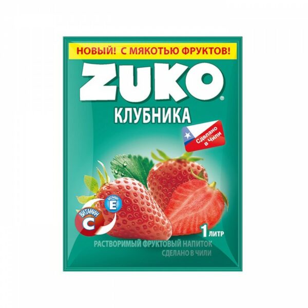 Растворимый напиток ZUKO Клубника 20 гр. (12)