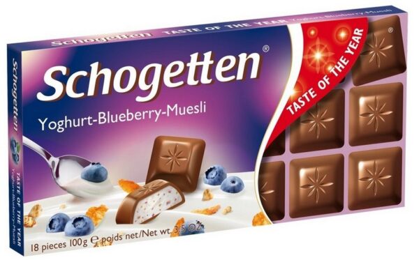 Шоколадная плитка Schogetten Йогург-голубика-мюсли 100 гр.  (15)