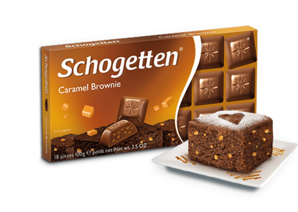 Шоколадная плитка Schogetten Карамельный брауни100 гр. (15)