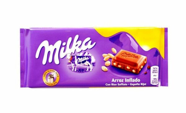Шоколадная плитка Milka Криспи Райс 100 гр (20)