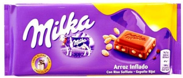 Шоколадная плитка Milka Криспи Райс 100 гр (20)