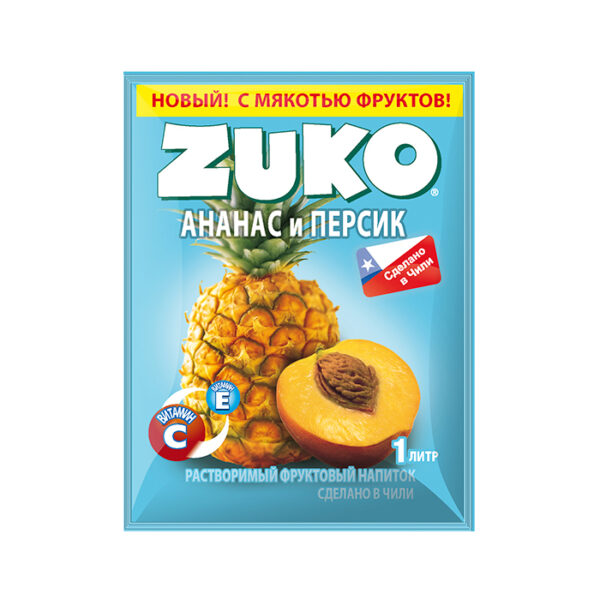 Растворимый напиток ZUKO Ананас-Персик 25 гр. (12)