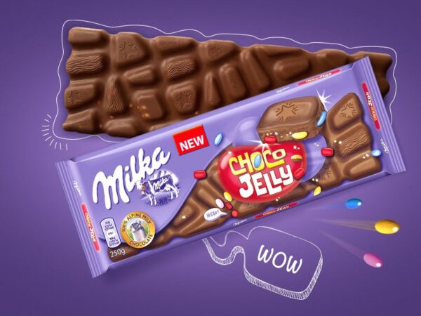 Шоколадная плитка Milka Choco Jelly 250 гр (15)