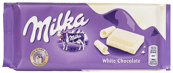 Шоколадная плитка Milka Белый шоколад 100 гр (22)