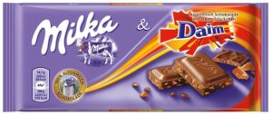 Шоколадная плитка Milka Daim 100 гр (22) Шоколадная плитка Milka Daim 100 гр (22)