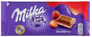 Шоколадная плитка Milka Strawberry 100 гр (22) Шоколадная плитка Milka Strawberry 100 гр (22)