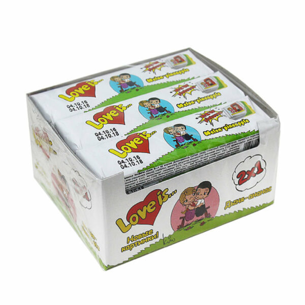 Жевательная конфеты Love is Дыня Ананас 25 гр. (УПАКОВКА 12 ШТ)