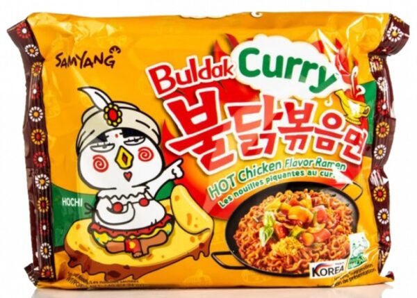 Лапша Samyang Hot Chicken Flavor Ramen BULDAK CURRY со вкусом острой курицы в соусе карри 140гр (40)