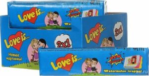 Жевательная резинка Love is Банан Клубника 25 гр СТИК (УПАКОВКА 20 ШТ)