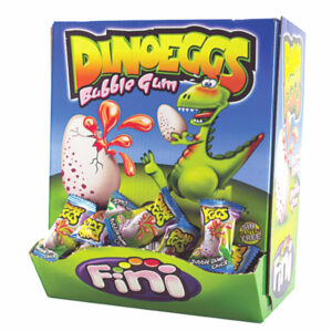 Жевательная резинка Fini Яйцо Динозавра с клубничной начинкой 5 гр (УПАКОВКА 200)