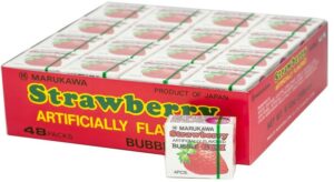Жевательная резинка Marukawa Клубника (УПАКОВКА 48 ШТ)