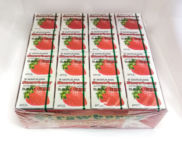 Жевательная резинка Marukawa Клубника (УПАКОВКА 48 ШТ)