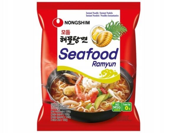 Лапша быстрого приготовления Nongshim со вкусом морепродуктов “Seafood Ramuyn” (пачка) 125 гр.