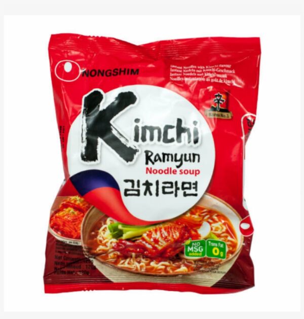 Лапша быстрого приготовления Nongshim со вкусом кимчи “Kimchi Ramuyn” (пачка) 120 г