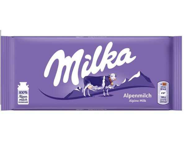 Шоколадная плитка Milka Alpine milk 100 гр (24)