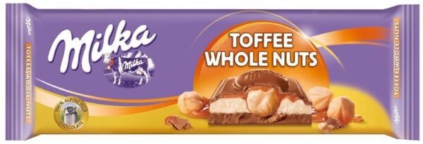 Шоколадная плитка Milka Toffe Whole Nuts 300 гр (12)