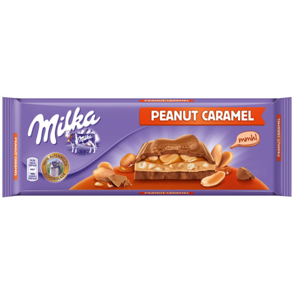 Шоколадная плитка Milka Peanut Caramel 300 гр. (12)