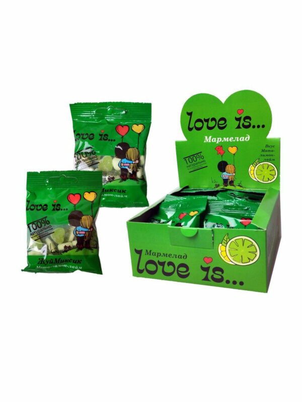 Мармелад Love is ЖуйМиксик Мята-Лимон-Лайм 25 гр (УПАКОВКА 20 ШТ)