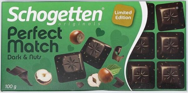 Шоколадная плитка Schogetten Пёфект Темный шоколад/Фундук 100 гр. (15) Лимитированная серия
