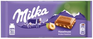 Шоколадная плитка Milka Дробленный Фундук 100 гр (22) Шоколадная плитка Milka Дробленный Фундук 100 гр (22)