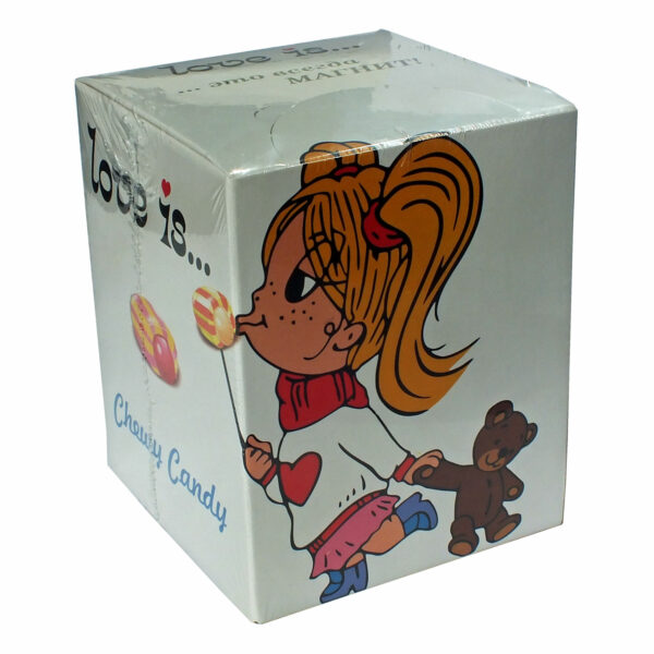 Жевательные конфеты LOVE IS сливочные  Микс вкусов (СЕРЕБРО) 105гр (24)