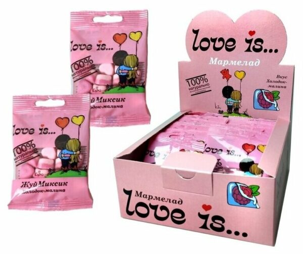 Мармелад Love is ЖуйМиксик Холодок-Малина 25 гр (УПАКОВКА 20 ШТ)