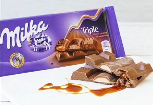 Шоколадная плитка Milka Triple Caramel 90 гр (20)