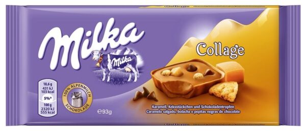 Шоколадная плитка Milka Collage Caramel 93 гр (18)
