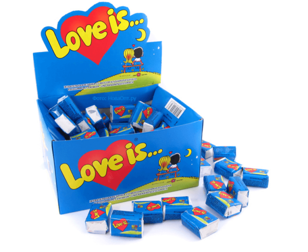 Жевательная резинка Love is Клубника-Банан (100)