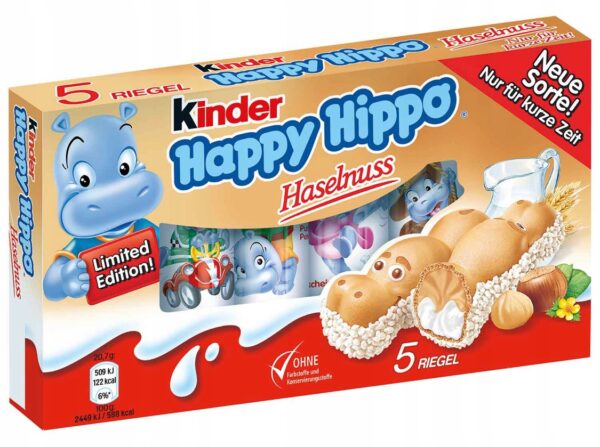 Печенье Kinder Happy Hippo Hazelnut (Фундук) 103,5гр (10)