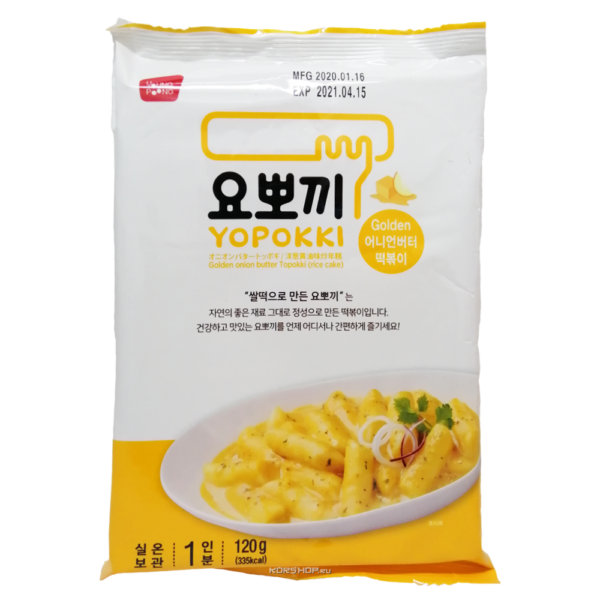 Рисовые клецки сливочн-луков.соус "Golden Onion butter Topokki " 240 г