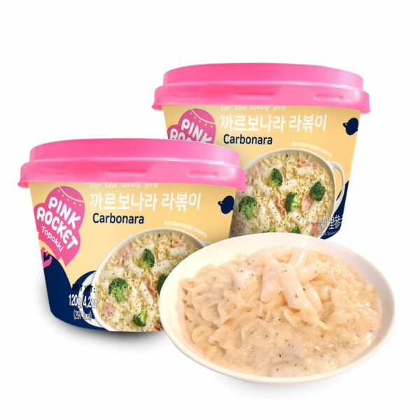 Рисовые клецки с лапшой(рапокки)с соус.карбонара"Pink Rocket Carbonara"175г