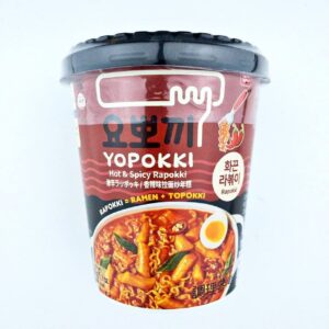 Рисовые клецки с лапшой (рапокки) б/п с острым пряным соусом YOPOKKI Hot & Spicy Rapokki 145г