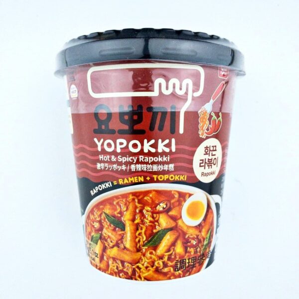 Рисовые клецки с лапшой (рапокки) б/п с острым пряным соусом YOPOKKI Hot & Spicy Rapokki 145г