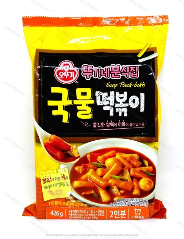 Рисовые клецки (топокки) с острым бульоном "Soup Tteok-bokki" 426 г ПАЧКА