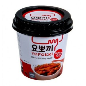 Рисовые клецки б/п (топокки с остро-сладким соусом)Spicy Topokki 140г СТАКАН
