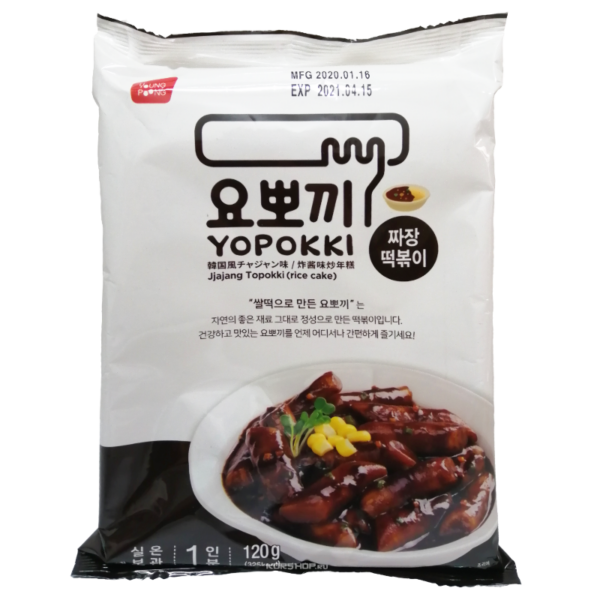 Рисов. клецки(топокки)соус чаджан "Black soybean sauce Topokki(rice cake)Jjajang Topokki"120г ПАЧКА