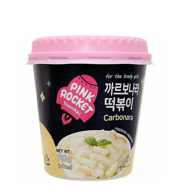 Рисовые клецки (топокки)б/псоус карбонара Pink Rocket Topokki Carbonara 120г СТАКАН