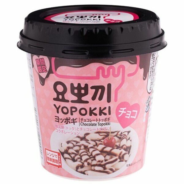 Рисовые клецки (топокки) с шоколадным соусом "Chocolate Topokki" 120г СТАКАН