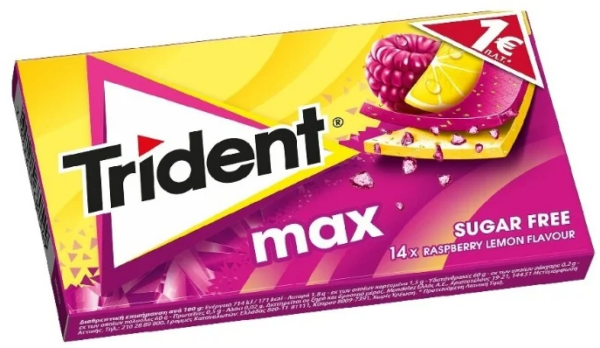 Жевательная резинка Trident Малина лимон (12)