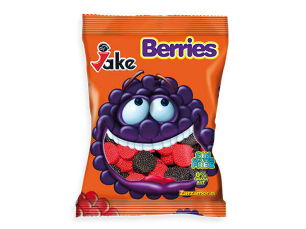 Мармелад жевательный JAKE Красные и черные ягоды в обсыпке 75гр (12)