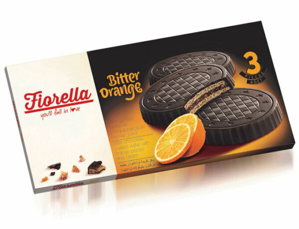 Вафли Фиорелла в темном шоколаде с апельсином 60гр (24)
