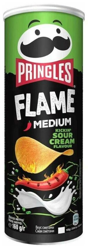 Чипсы Pringles Flame Сметана и Лук 160гр (9)