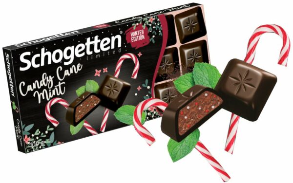 Шоколадная плитка  Schogetten Candy Cane Mint 100гр (15)