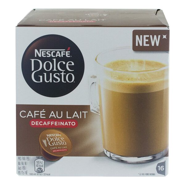 Кофе натуральный жареный молотый "Декафинато",16кап,160гр Nescafe Dolce Gusto Au Lait Decaffeinato