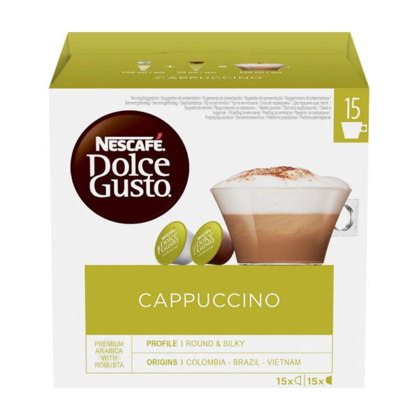 Кофе натуральный жареный молотый «Капучино» ,16кап,186,4гр/Nescafe Dolce Gusto Cappuccino