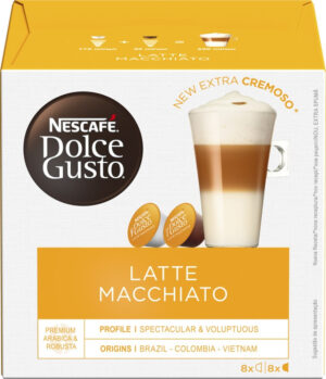 Кофе натуральный жареный молотый «Латте макиато» 16кап,183,2гр./Nescafe Dolce Gusto Latte Macchiato